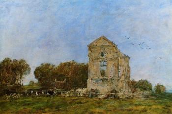 尤金 佈丹 Deauville, Ruins of the Chateau de Lassay